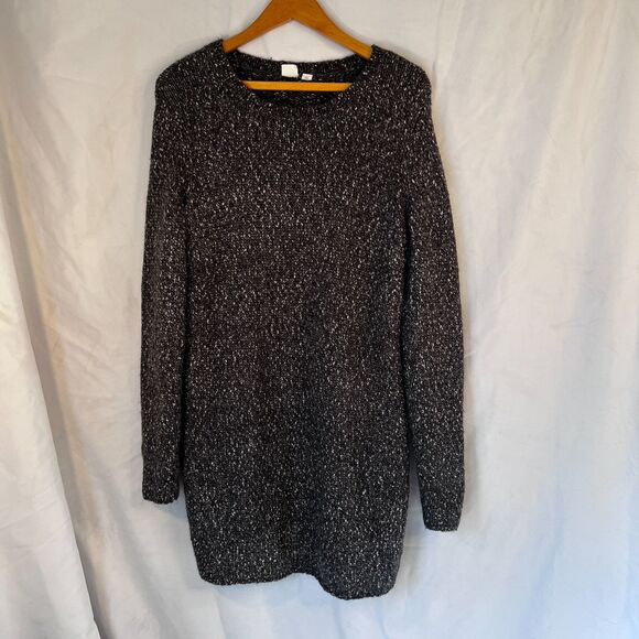 GAP Soft Cable Knit Tunic Longline Legging Sweater Side Slits Size Large Neutral - Picture 9 of 9